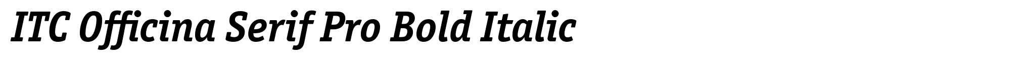 ITC Officina Serif Pro Bold Italic image